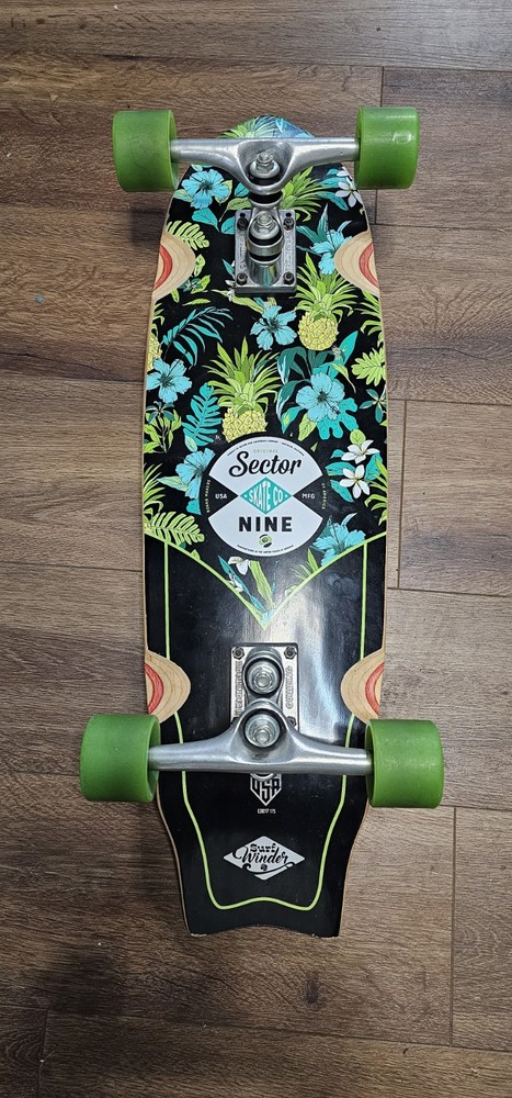 Sector Nine Wavepark Skateboard - PINEAPPLE EDITION - Complete - Mint Condition