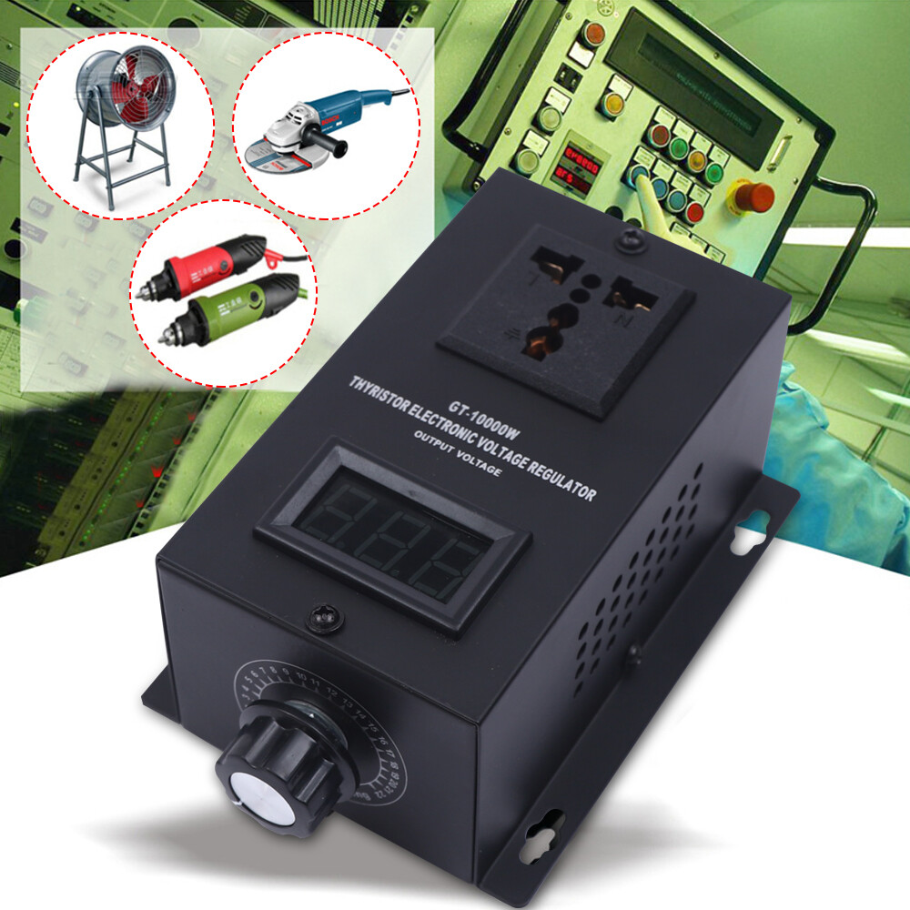 New Variable Voltage Regulator Dimmer Motor Speed Controller AC 110V SCR 10000W