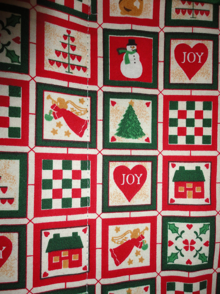Walker Caddy Accessory Bag, 5 Pocket, Christmas Cotton, Handmade, Second Chance
