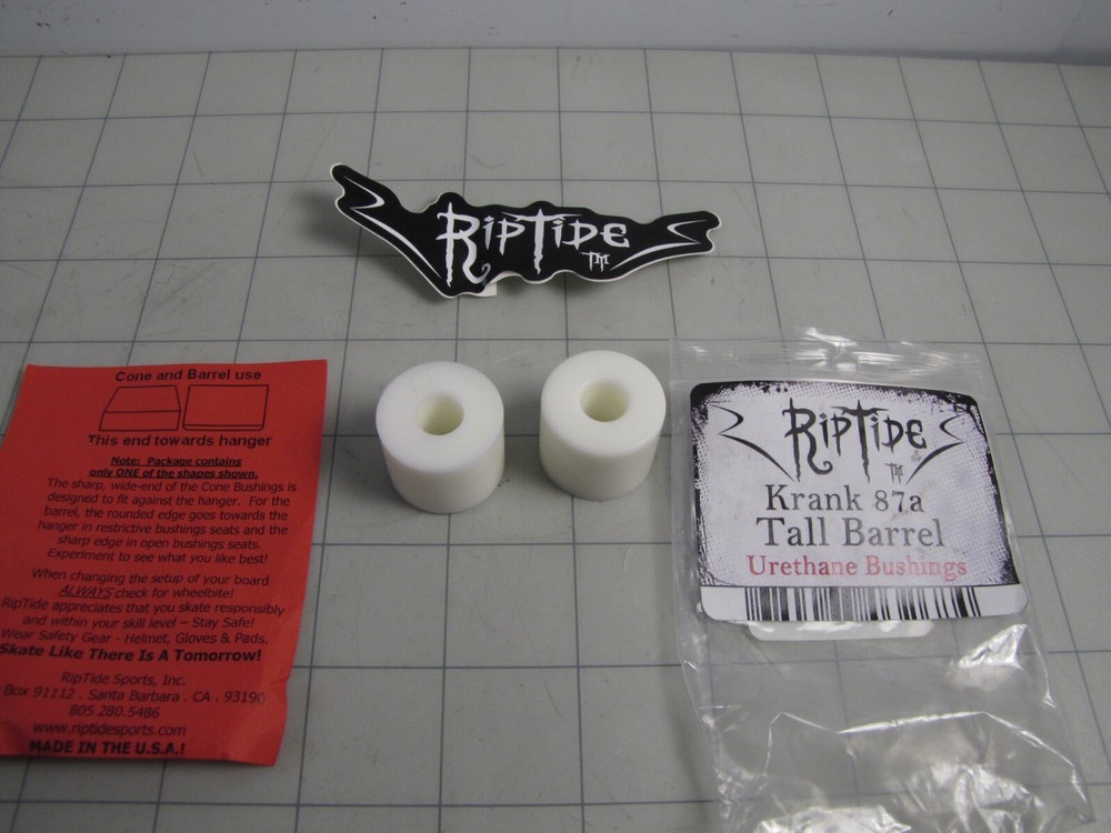 1-pr RipTide Krank 87a Tall Barrel Urethane Bushing NEW