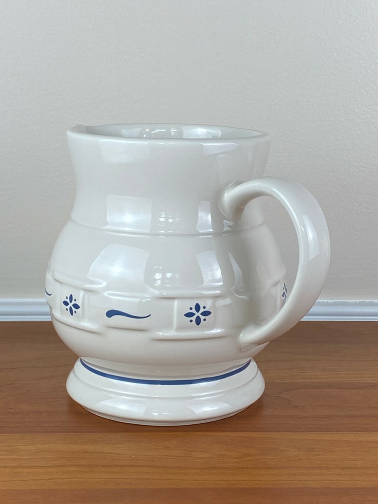 Longaberger WOVEN TRADITIONS CLASSIC BLUE 64 oz 7" Pitcher: MINT