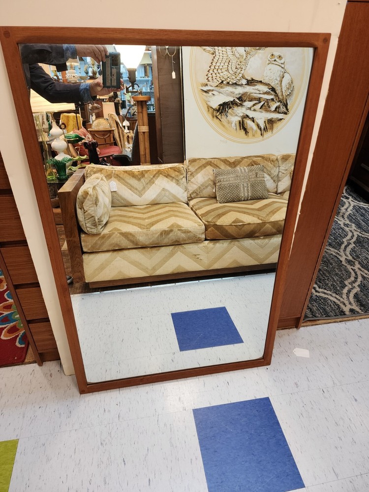 Vintage Danish teakwood mirror