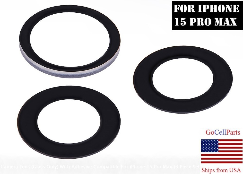 Back Camera Glass lens Replacement Part for iPhone 15 Pro Max with Adhesive