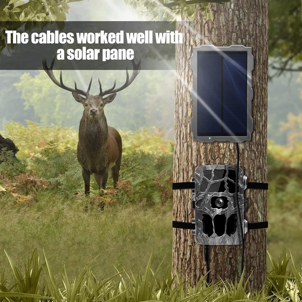 Trail Camera Power Cord 5.5x2.1mm DC External Cable for Spypoint, Moultrie