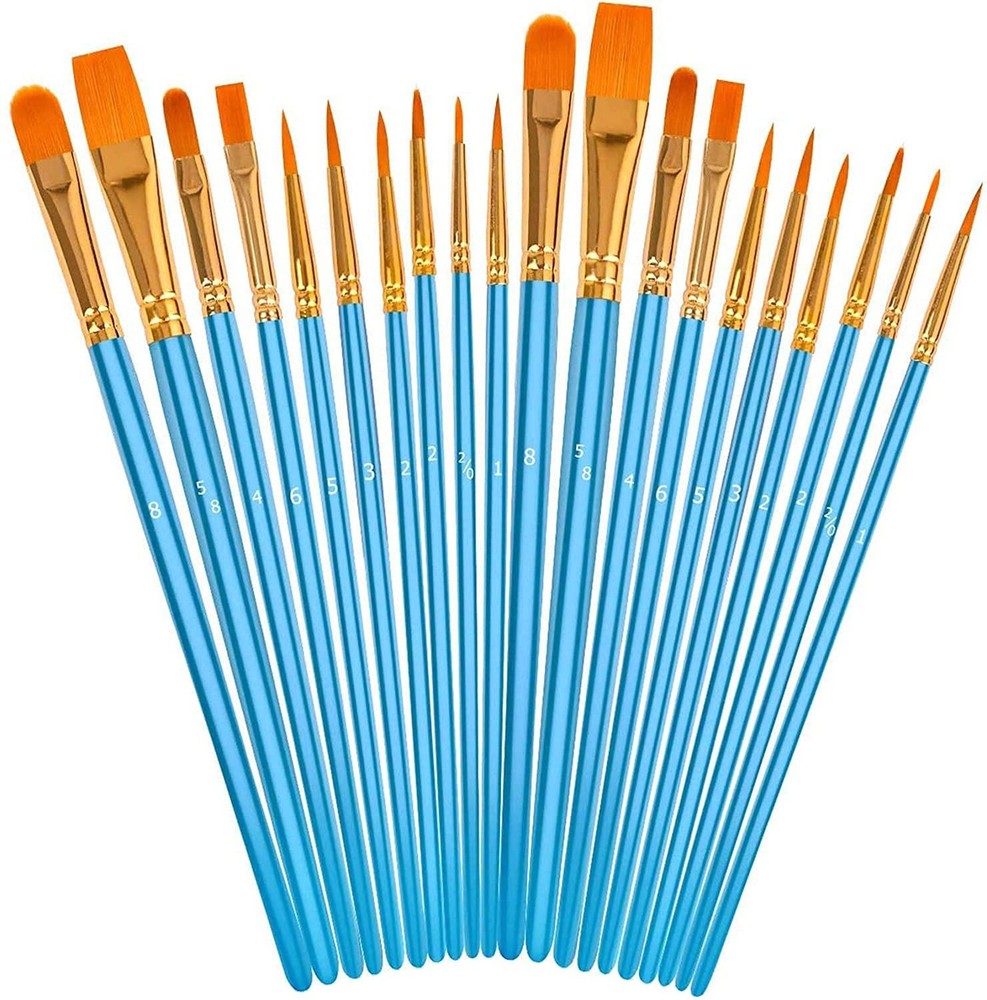 Soucolor Acrylic Paint Brushes Set, Easter Basket Stuffers, 20Pcs Round Point...