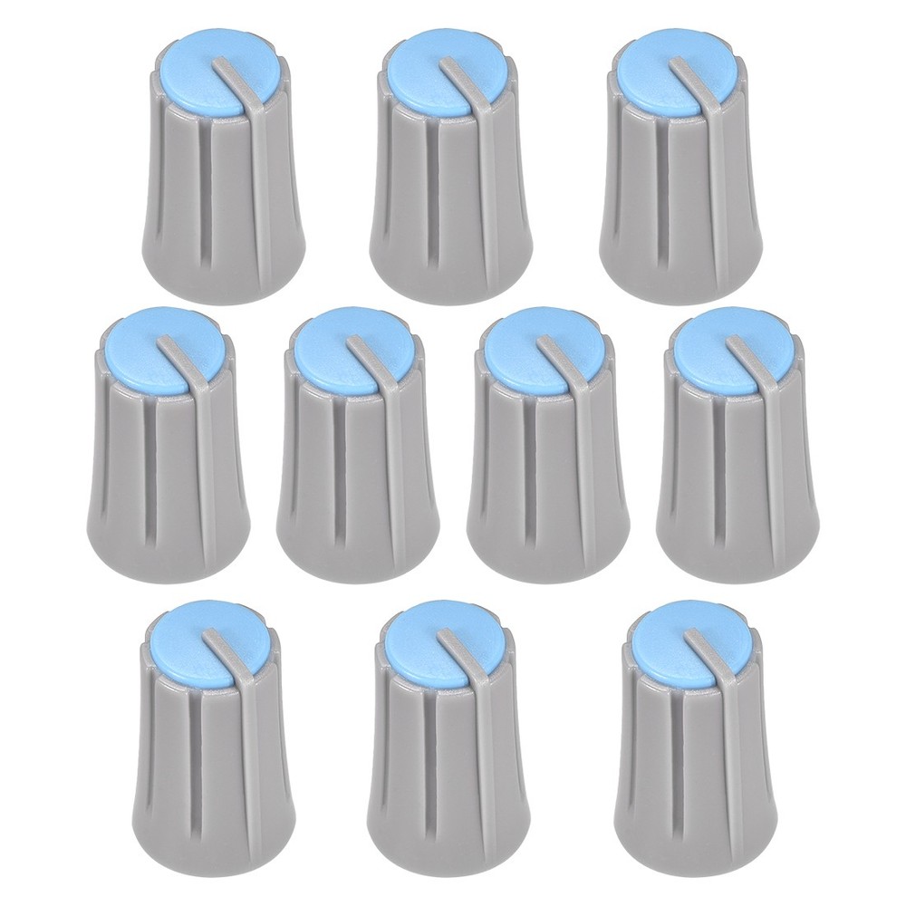 10pcs,D type 6mm Potentiometer Control Knobs For Volume Tone Knobs Grey Blue