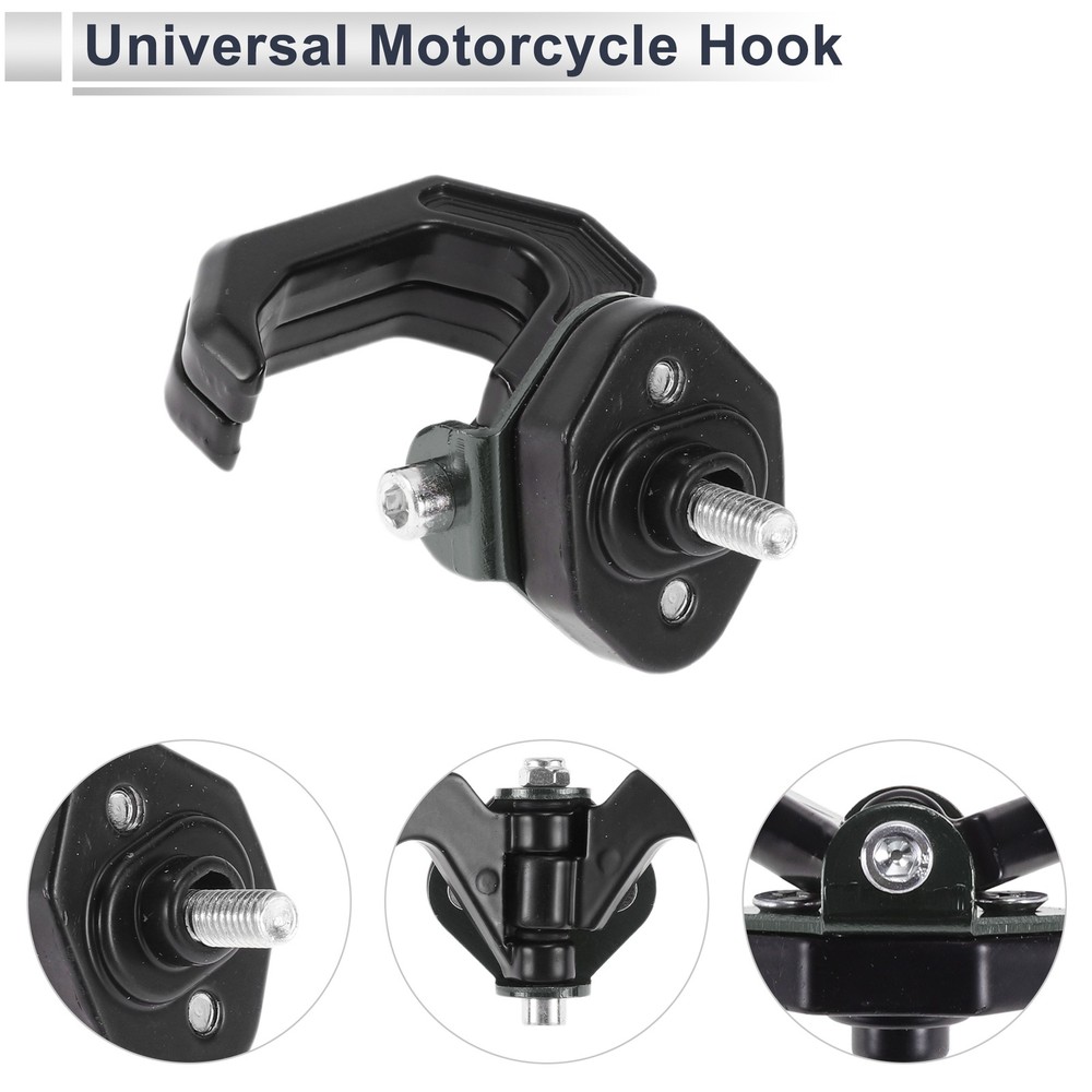 Black Double Aluminum Alloy Motorcycle Hook