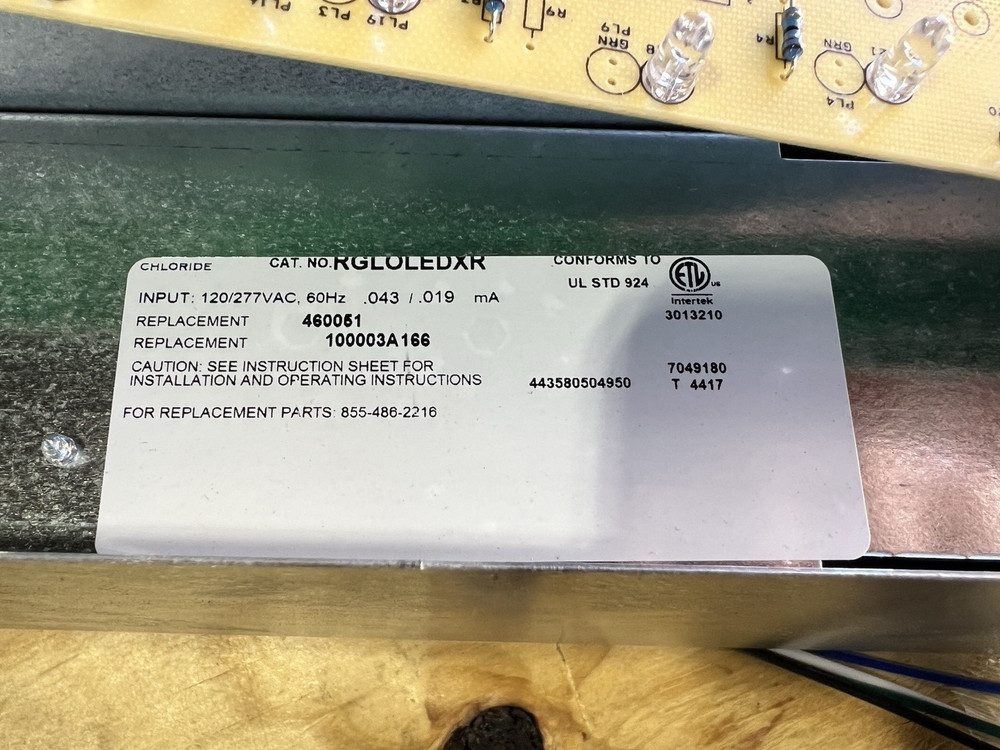 Philips Emergency Exit OLED Sign Light Fixture PG1RCSS Chloride