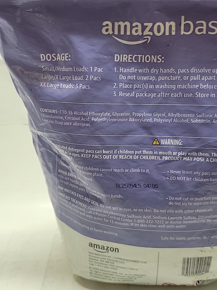 Amazon Basics Laundry Detergent Pacs, Lavender Scent, 120 Count