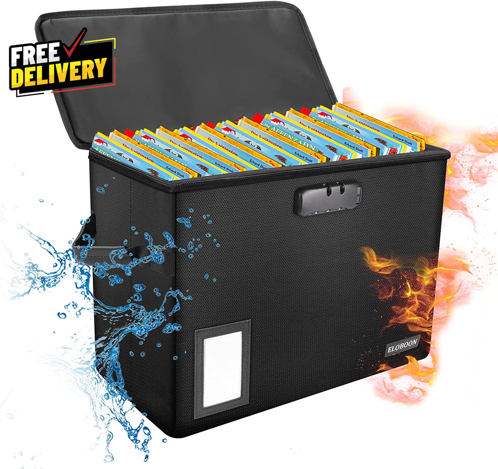Comic Book Storage Box  Fireproof & Water-Resistant Comic Book Box with Lock....
