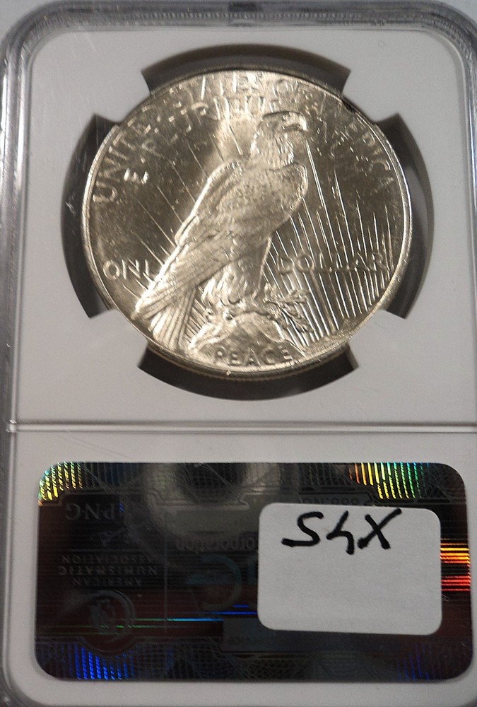 1924 NGC MS63 Peace Silver Dollar 90%