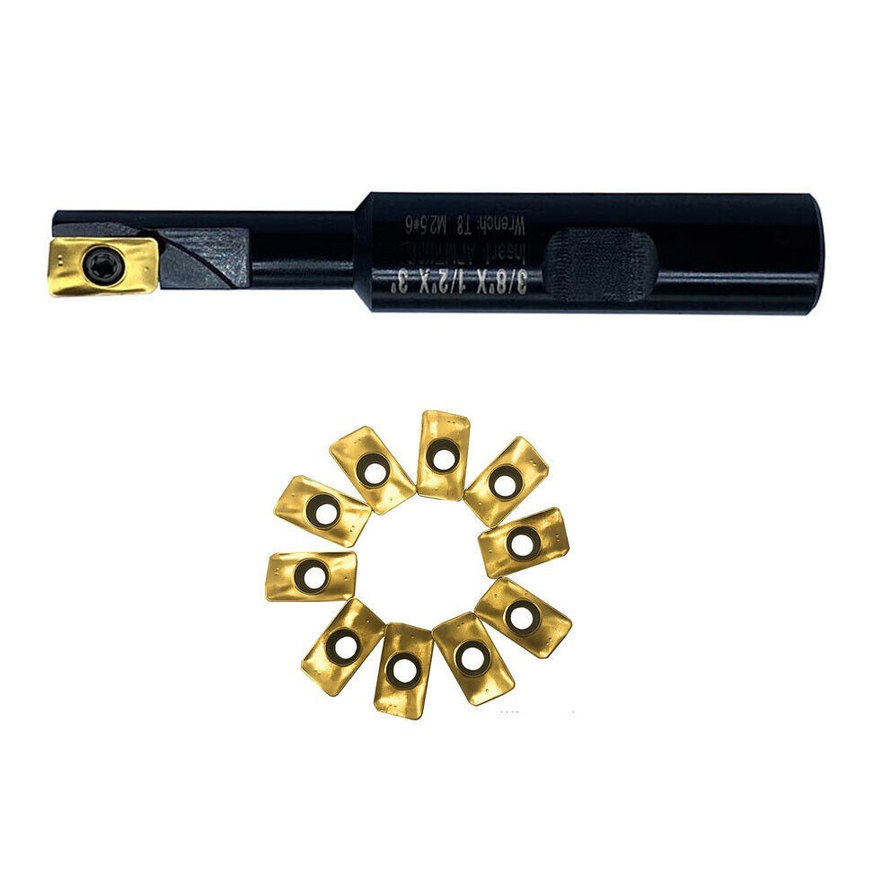 3/8 Indexable end milling cutter + 10pcs APMT1135PDER Cemented carbide insert