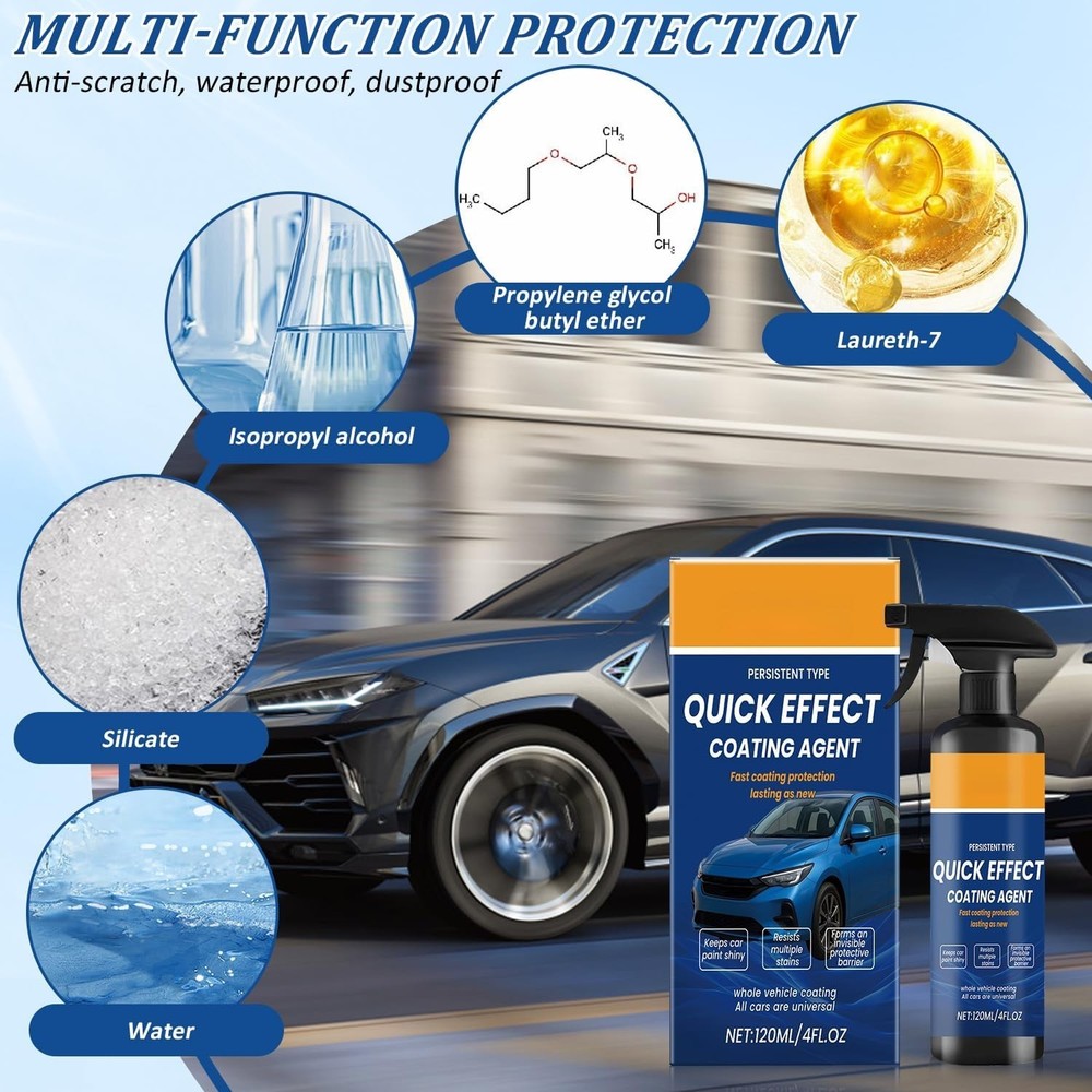 Advanced Car Quick-Acting Coating Agent Spray, Car Coating Spray, Quick Effect