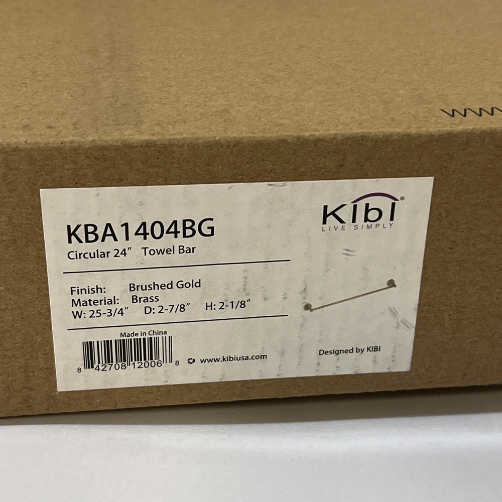 Kibi Circilular 24” Towel Bar Brushed Gold