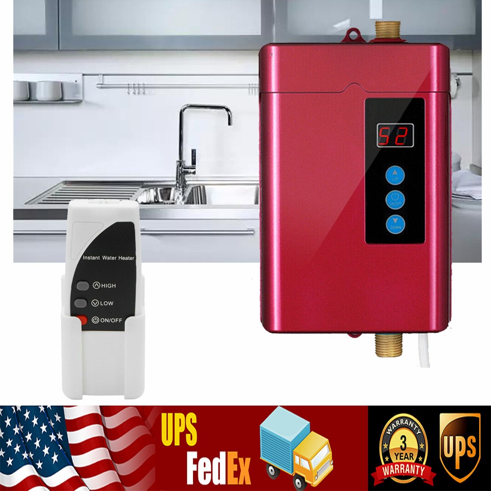Tankless Water Heater Electric Whole House Instant Hot On Demand 3000W 110V NEW
