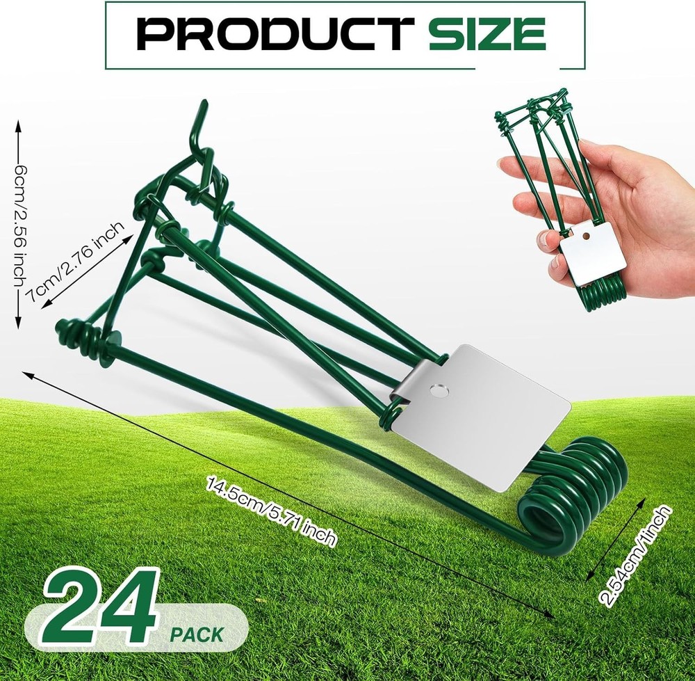 24 Pcs Outdoor Gopher Trap Easy Set Mole Trap Weather Resistant Gopher Killer