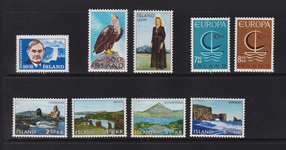 Iceland - #377-385 - 4 sets, mint, never hinged, cat. $ 32.10