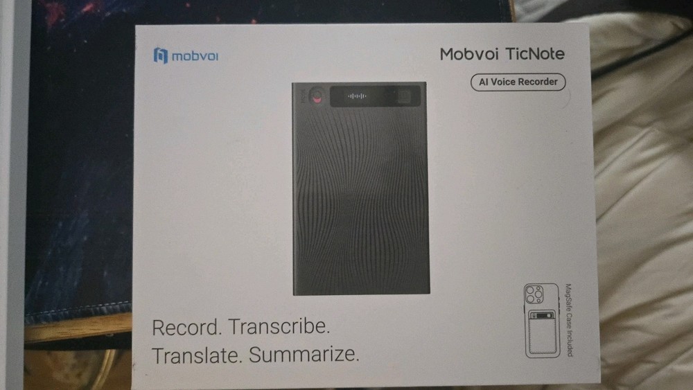 Mobvoi TicNote AI Voice Recorder 64GB - Transcribe Summarize 120+ Languages
