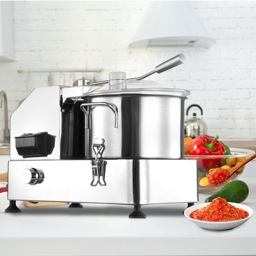 6L Commercial Food Processor Vegetable Chopper 110V Multi-Function Meat Grinder