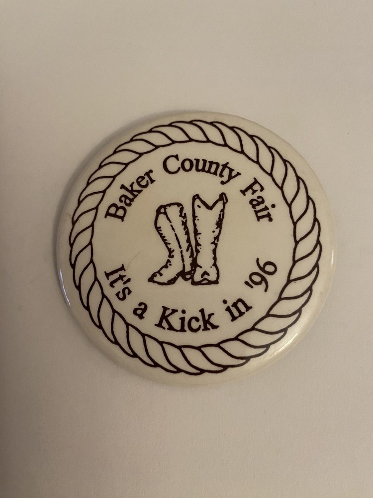 Baker County Fair Oregon 1996 Pin Back Button P175