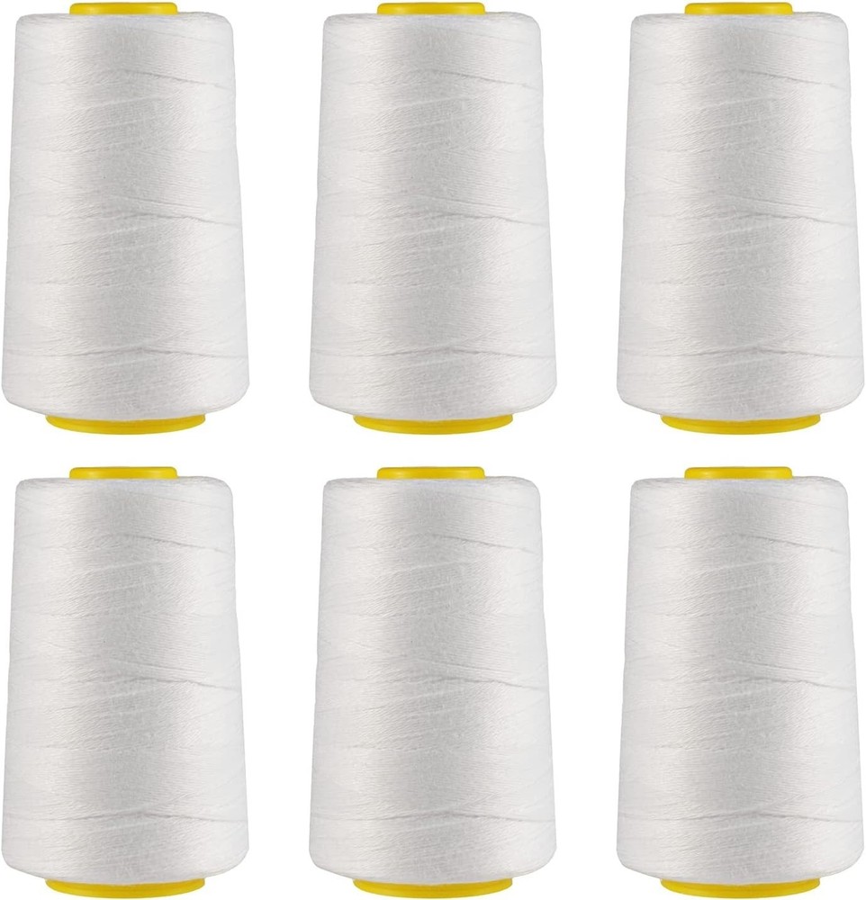 6 Rolls Heavy Duty Spool Sewing Thread for Bags Stitcher Closer