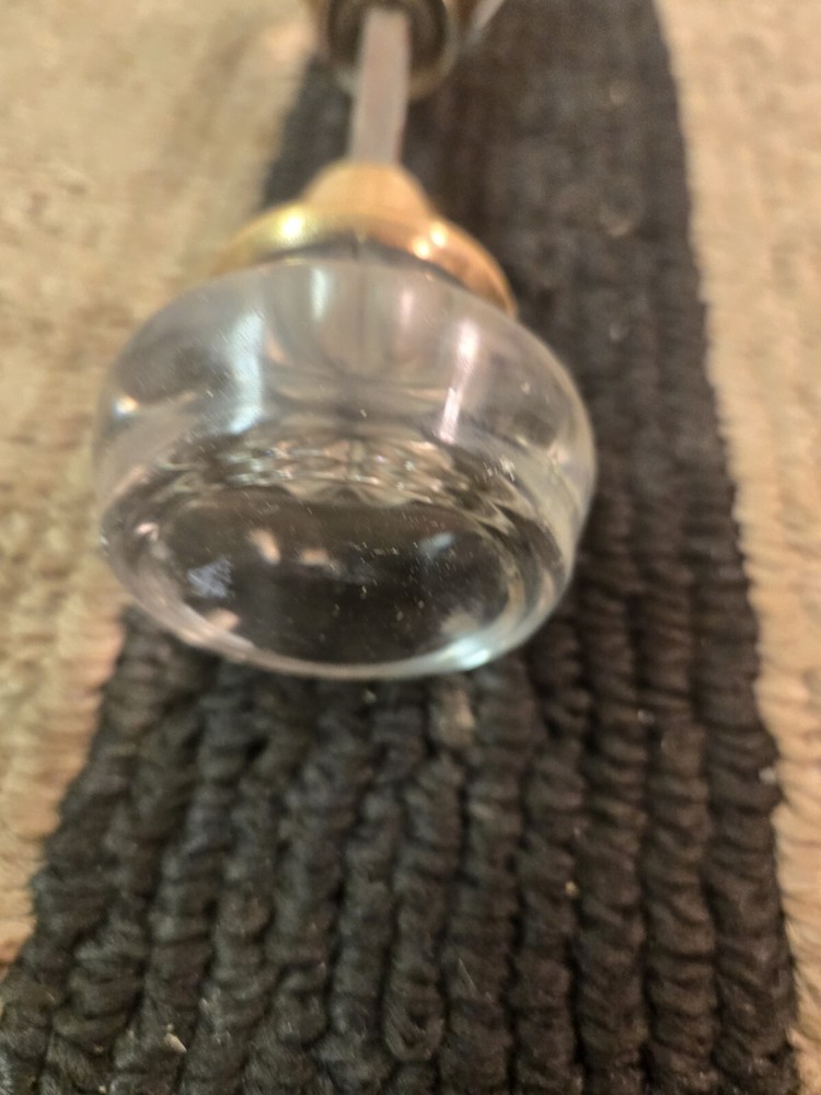 Antique Solid Glass Door Knobs And Brass Your Choice.