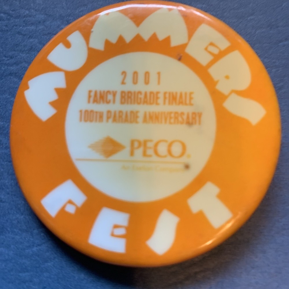 Mummer Fest 2001 PECO Pinback Button Advertising