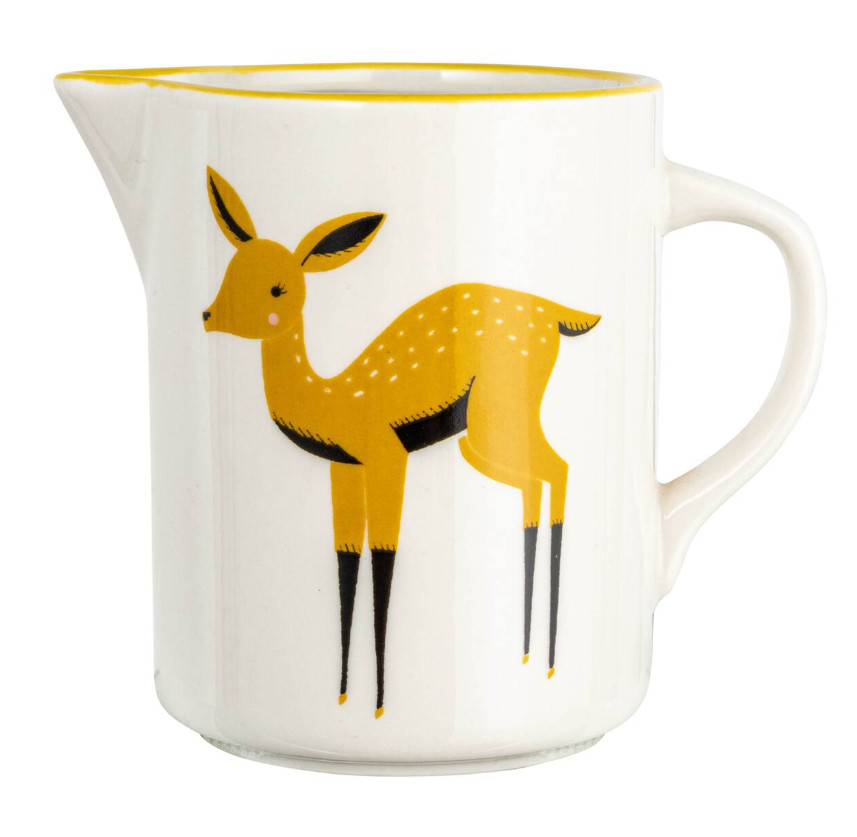 Hello Honey Painted Deer Stoneware Creamer