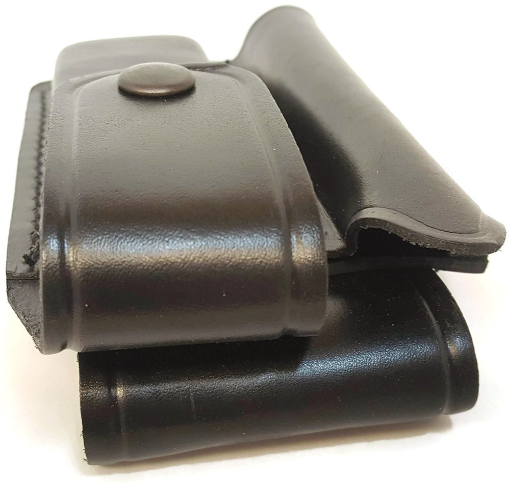 Black Leather Folding Blade Belt Holster Pouch