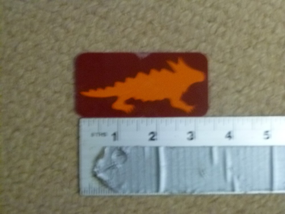 Horny Toad Light Maroon/Orange Sticker Decal