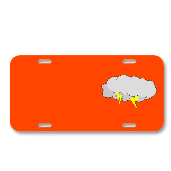 Lightning Thunder Cloud Sky Storm On License Plate Car Front Add Names