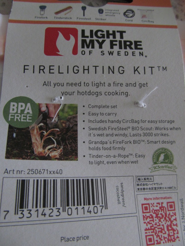 Light My Fire Firelighting Kit 3 Pcs Bio Fire Starter Kit 3000 Strikes
