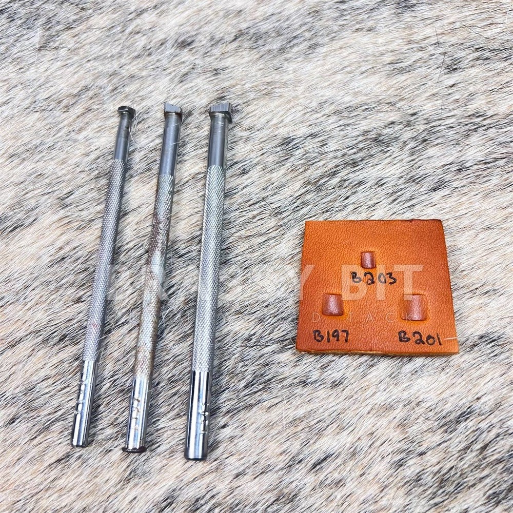 Vintage Crafttool USA Leather Stamping Tool Smooth Beveler Bundle