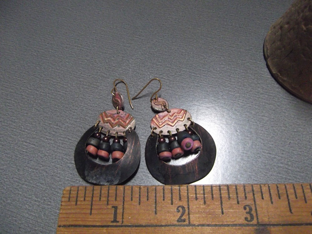 1 Pair Unique  1"in Metal Wire Dangle