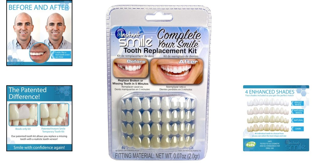 Customizable Tooth Replacement Kit - Replace Missing Teeth with Confidence