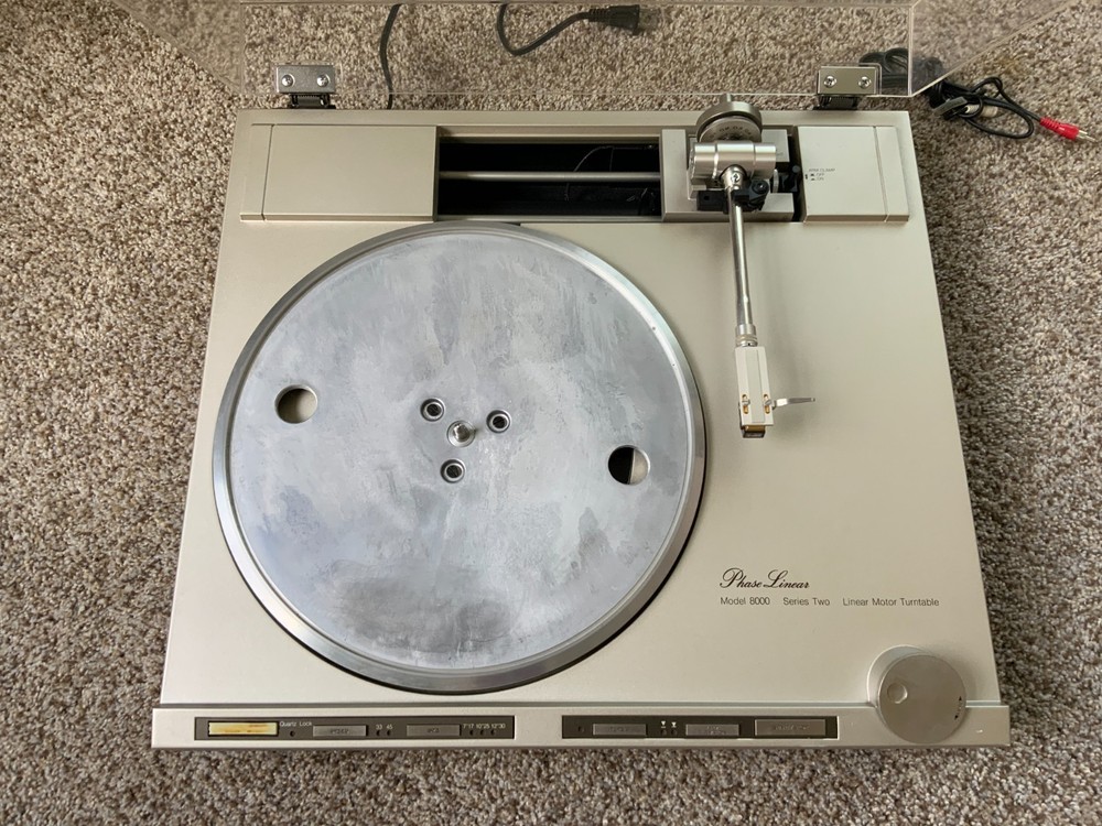 Phase Linear Model 8000 Linear Motor Turntable Series 2 - Untested - Powers On!