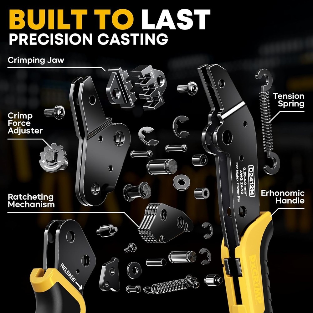 .093" Crimping Tool Kit with Pin Extractor – Durable & Ergonomic Design