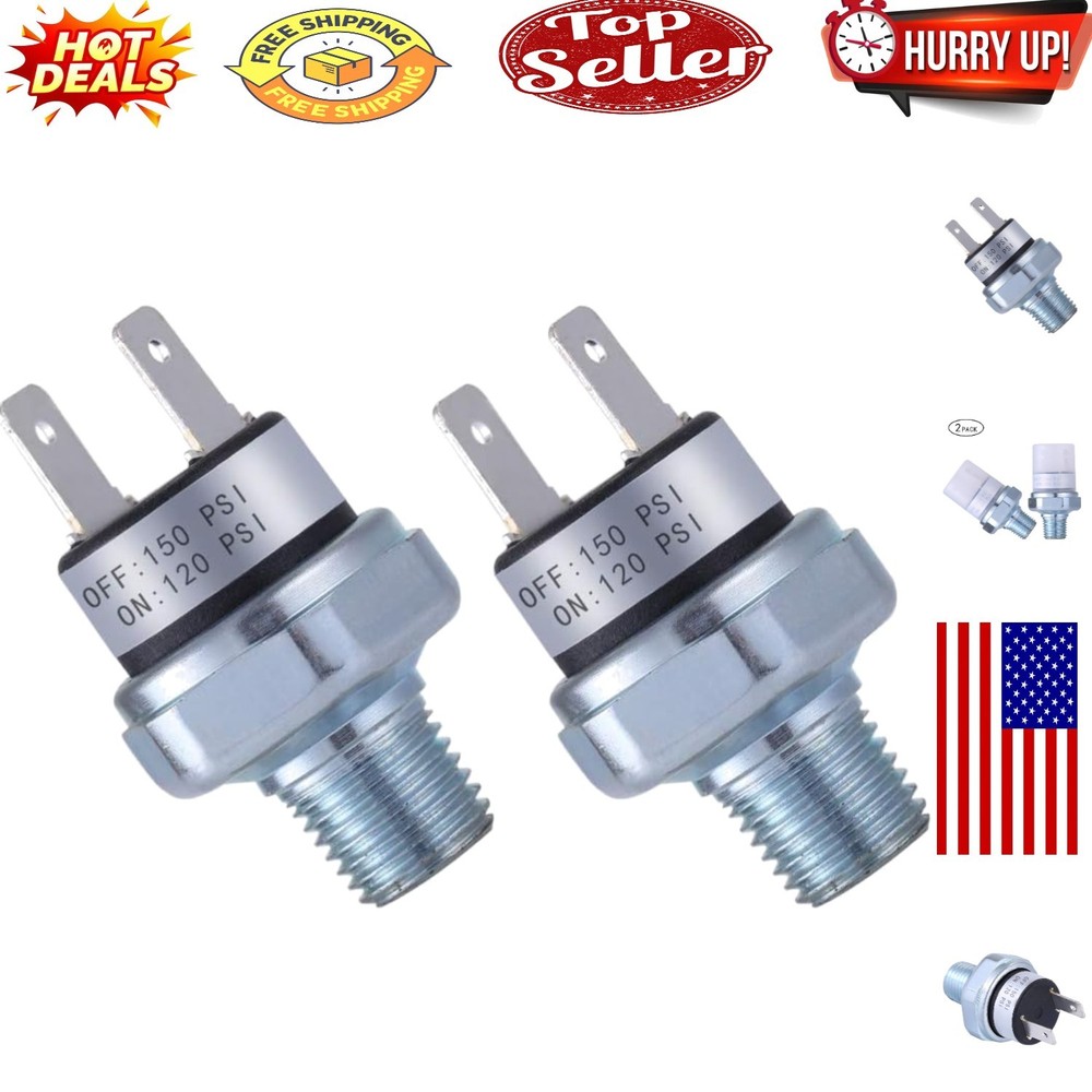 High-Precision Dual-Range Air Pressure Switch 120-150 PSI