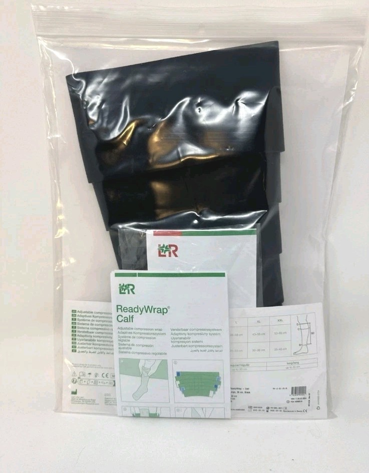 L & R Ready Wrap Compression Calf , Black Tall Large NEW