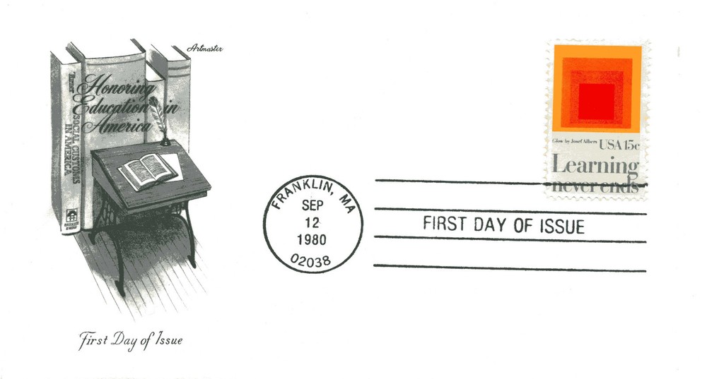 1833 Education, 'Learning Never Ends', Artmaster FDC