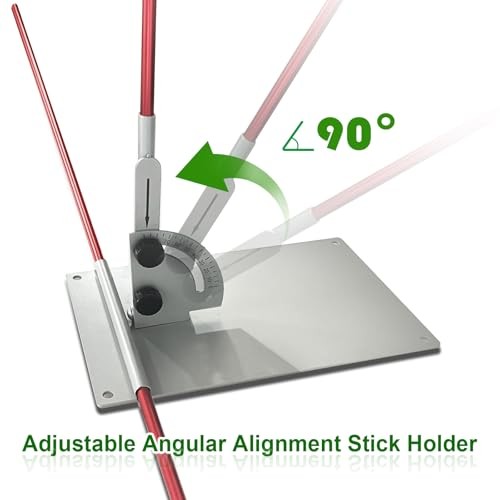 Golf Alignment Stick Training Aid Set - Upgraded Metal Rods with Foldable