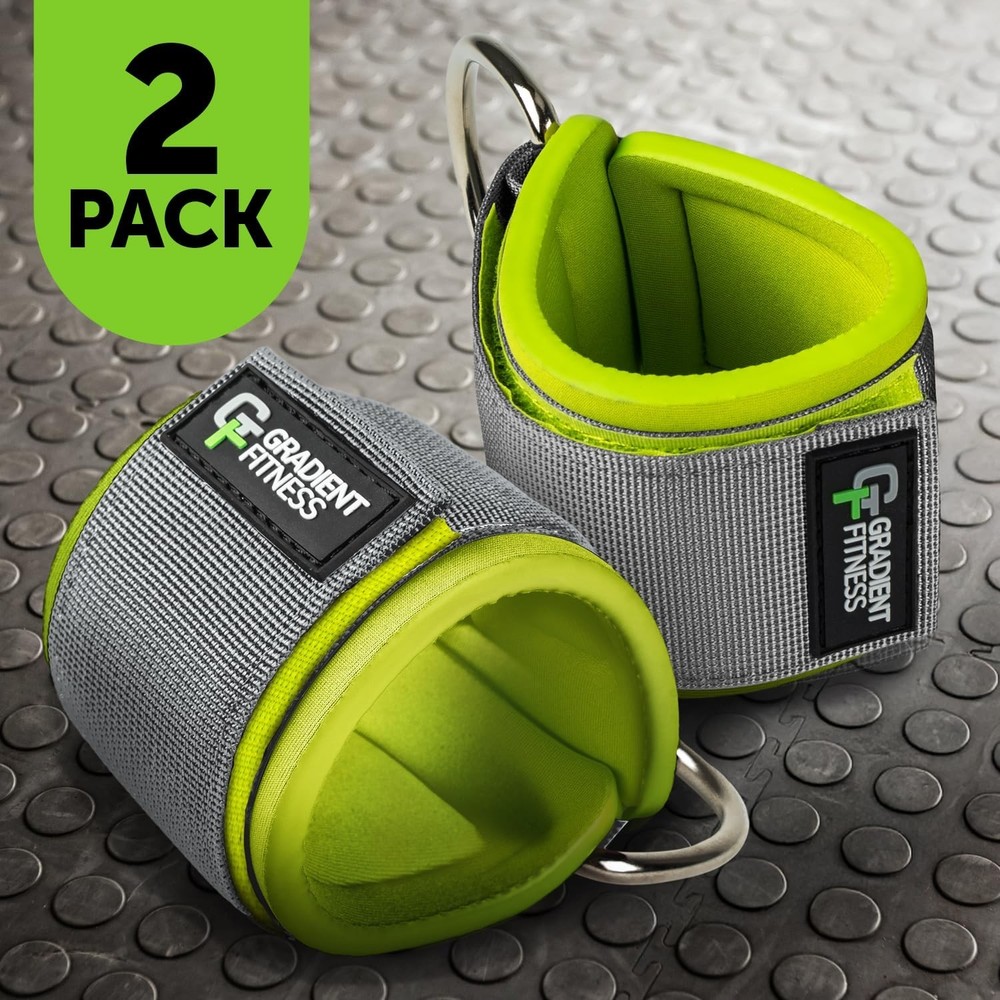 Gradient Fitness Ankle Straps (2 Pack) | Ankle Strap for Cable Machine, Ankle...
