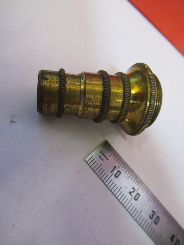 ZEISS GERMANY "3" BRASS OBJECTIVE MICROSCOPE PART AS PICTURED X7-B-56