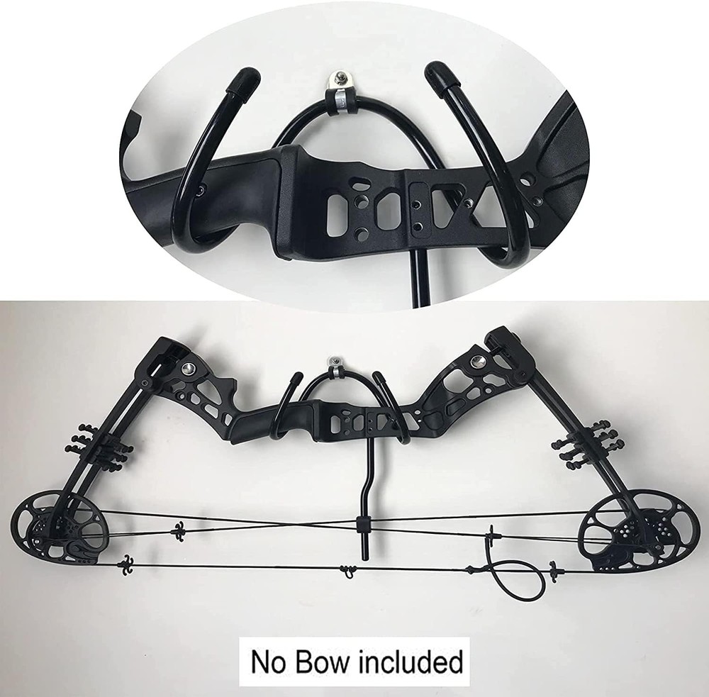 4 Pack Adjustable Bow Display Brackets - Elegant Wall Mount Rack, Up to 20 lbs