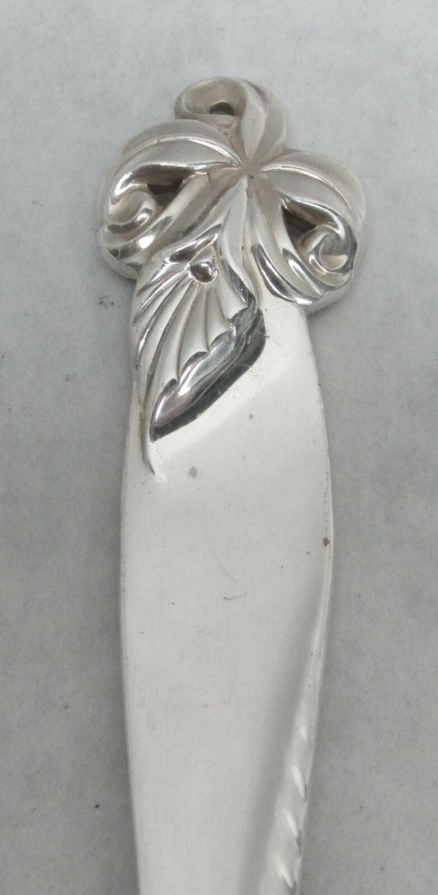 WALLACE ORCHID ELEGANCE STERLING SILVER 8 1/2" COLD MEAT FORK