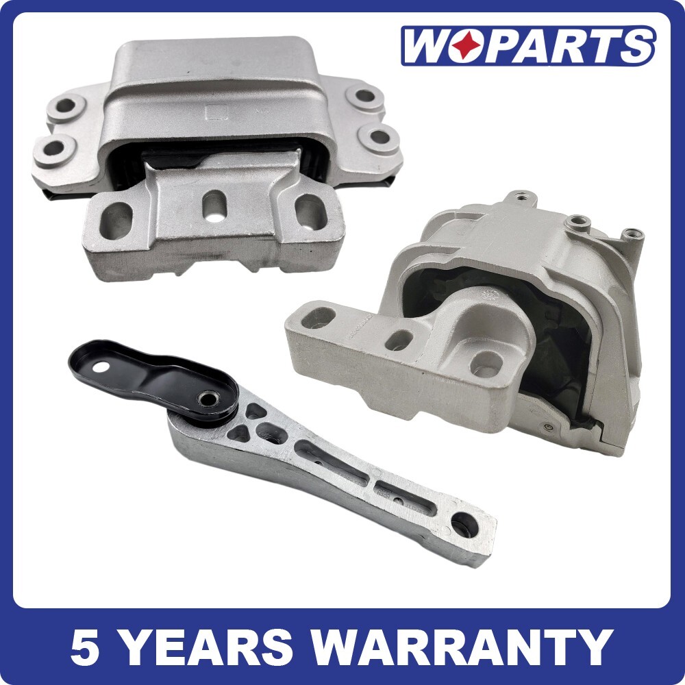 3PC Engine Rear Lower/Right mount & Trans Mount Set Fit For Volkswagen Jetta