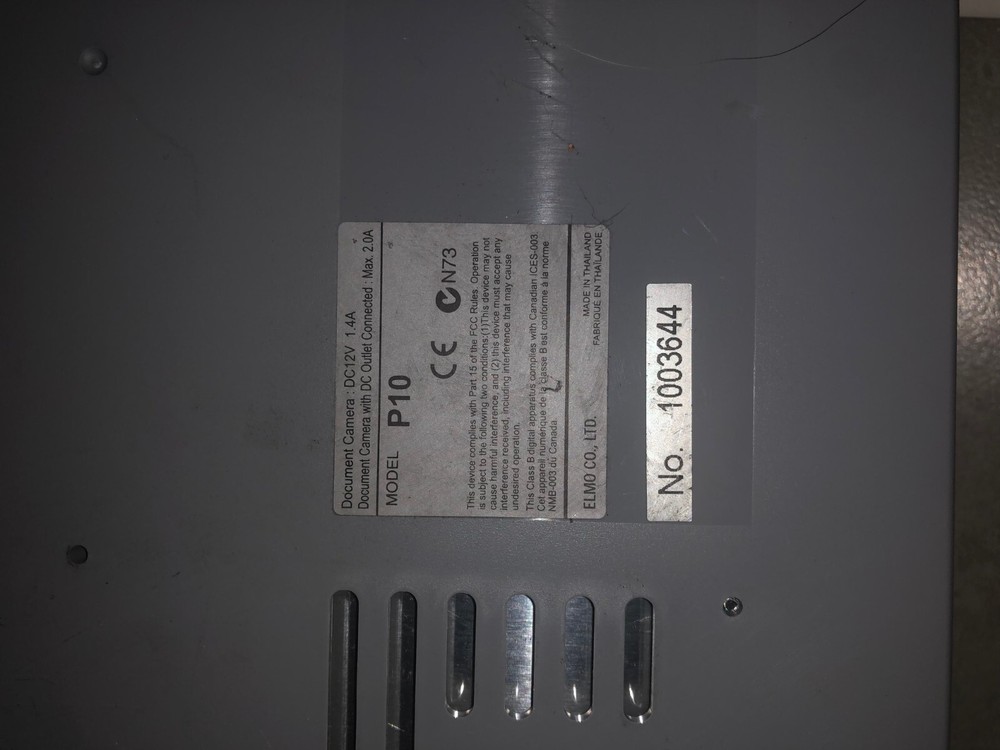 Elmo P10 Digital Visual Presenter Overhead Document Camera Projector