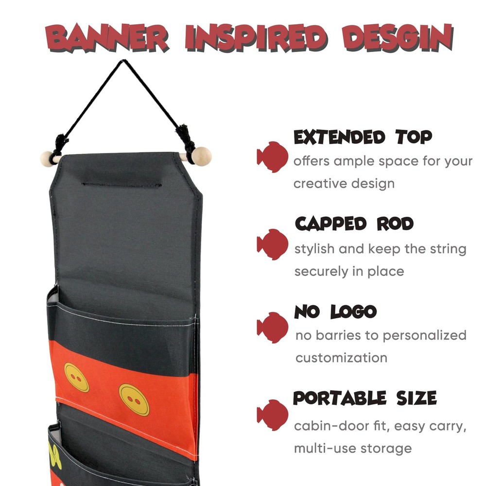2 Pocket Canvas Fish Extender - 10 Inch Width, Portable, Easily Customize, Ha...