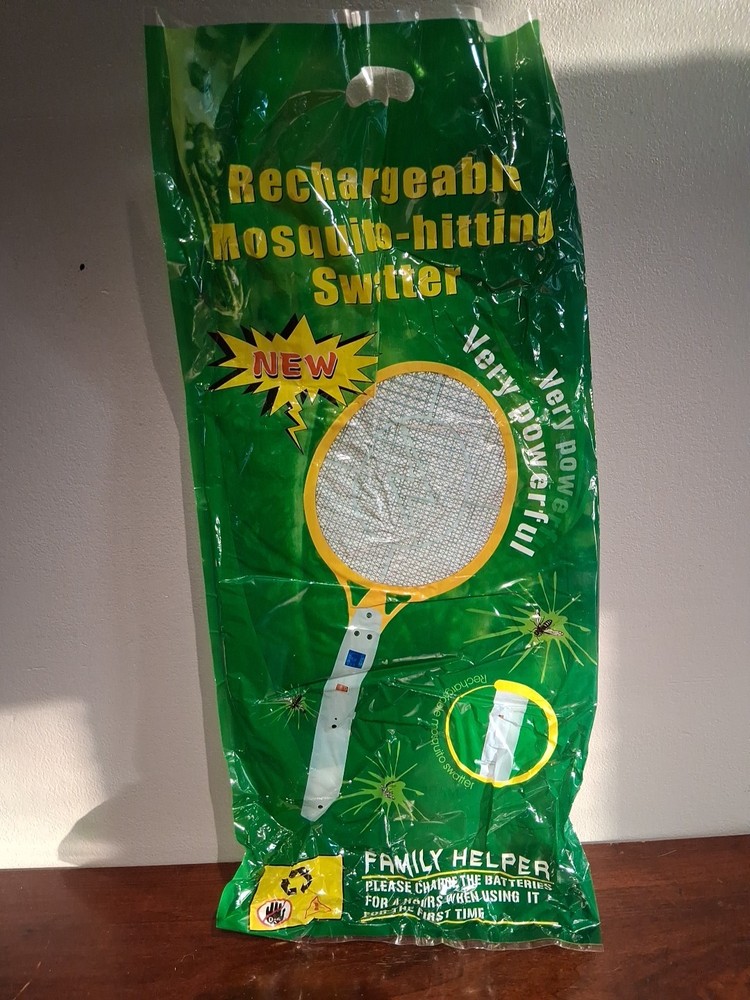 Electric Mosquito Fly Swatter Zapper Pest Insect Tennis Racket NEW Open Bag
