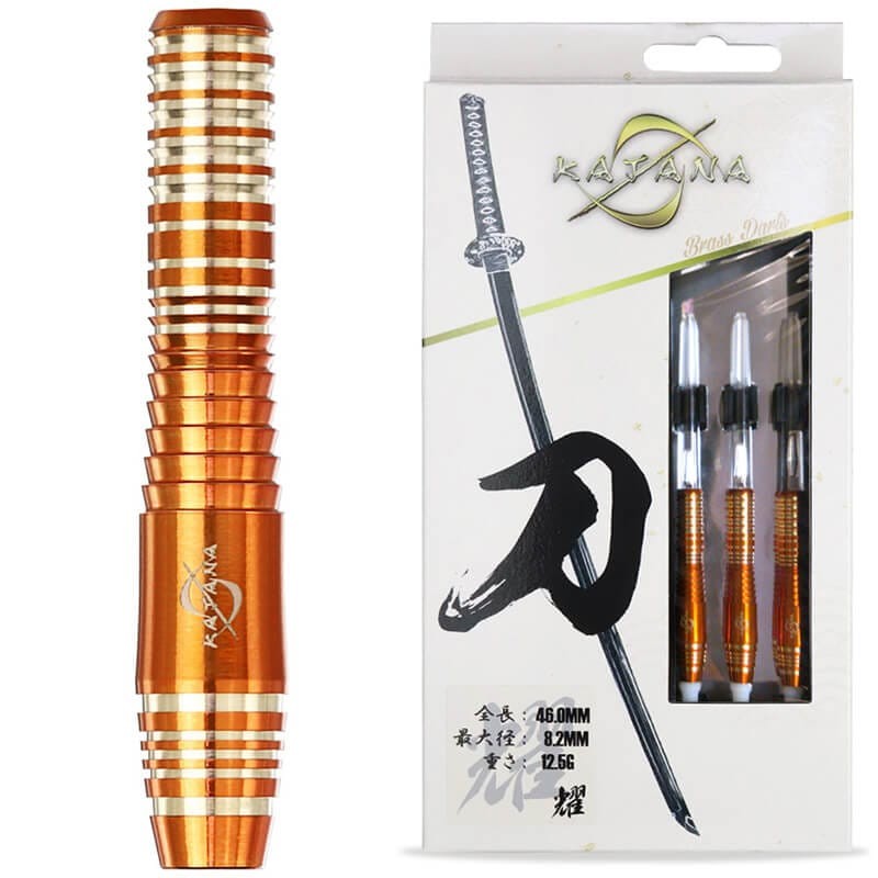 Dynasty Brass Darts Set "Yo" Orange Barrel